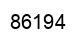Number 86194 black image