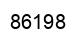 Número 86198 imagen negro