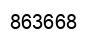 Number 863668 black image