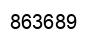 Number 863689 black image