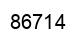 Number 86714 black image