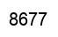 Number 8677 black image