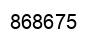 Number 868675 black image