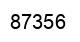 Number 87356 black image
