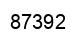 Number 87392 black image