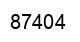 Número 87404 imagen negro