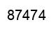 Number 87474 black image