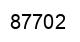 Number 87702 black image
