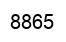 Number 8865 black image