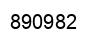 Number 890982 black image