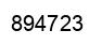 Number 894723 black image