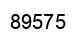 Number 89575 black image