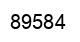 Number 89584 black image
