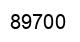 Number 89700 black image