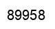 Number 89958 black image