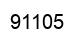 Number 91105 black image