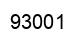 Número 93001 imagen negro