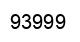 Number 93999 black image