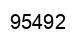 Number 95492 black image