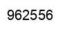 Number 962556 black image