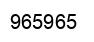 Number 965965 black image