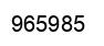 Number 965985 black image