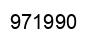 Number 971990 black image