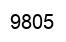 Número 9805 imagen negro