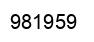 Number 981959 black image