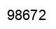 Number 98672 black image