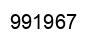 Number 991967 black image