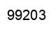 Number 99203 black image