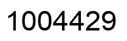 Number 1004429 black image