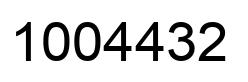 Number 1004432 black image
