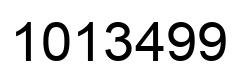 Number 1013499 black image