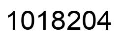 Number 1018204 black image