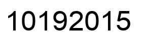 Number 10192015 black image