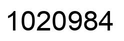 Number 1020984 black image