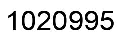 Number 1020995 black image
