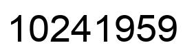 Number 10241959 black image