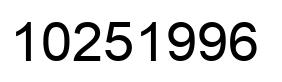 Number 10251996 black image