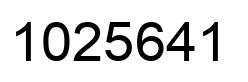 Number 1025641 black image