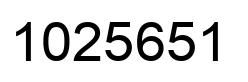 Number 1025651 black image
