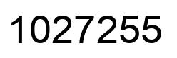 Number 1027255 black image
