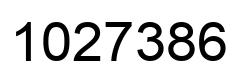 Number 1027386 black image