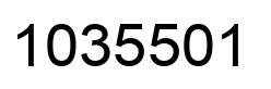 Number 1035501 black image