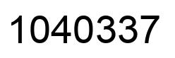 Number 1040337 black image