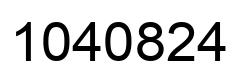 Number 1040824 black image