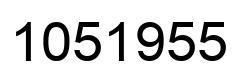 Number 1051955 black image