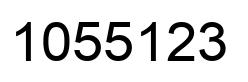 Number 1055123 black image